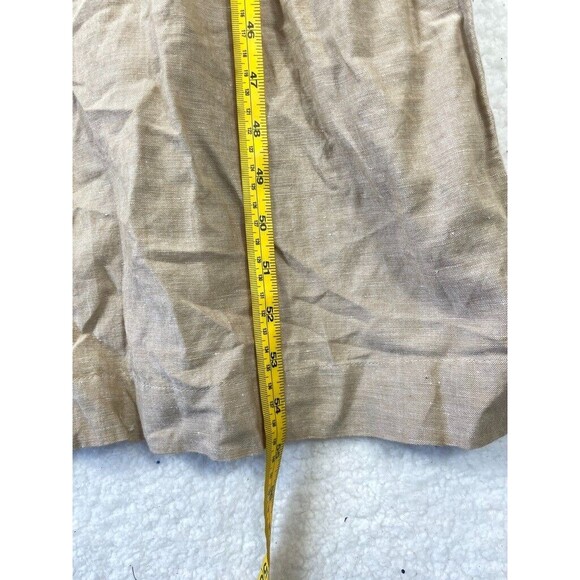 Madewell Linen Blend Ruffle Tie Back Jumpsuit Women’s 10 Seed Khaki NWT - Picture 7 of 11